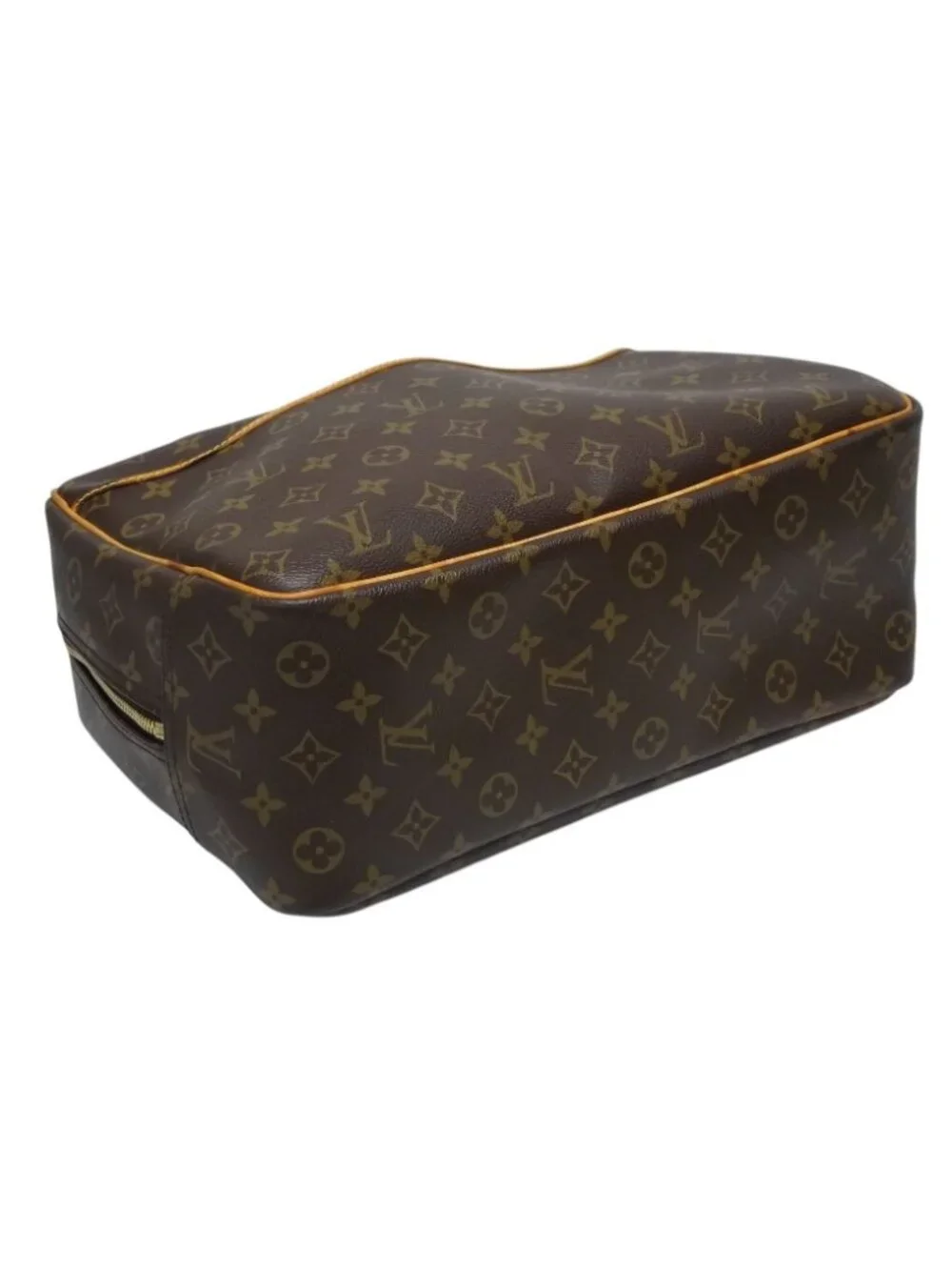 Louis Vuitton Monogram Deauville Handbag Brown Logo Bag